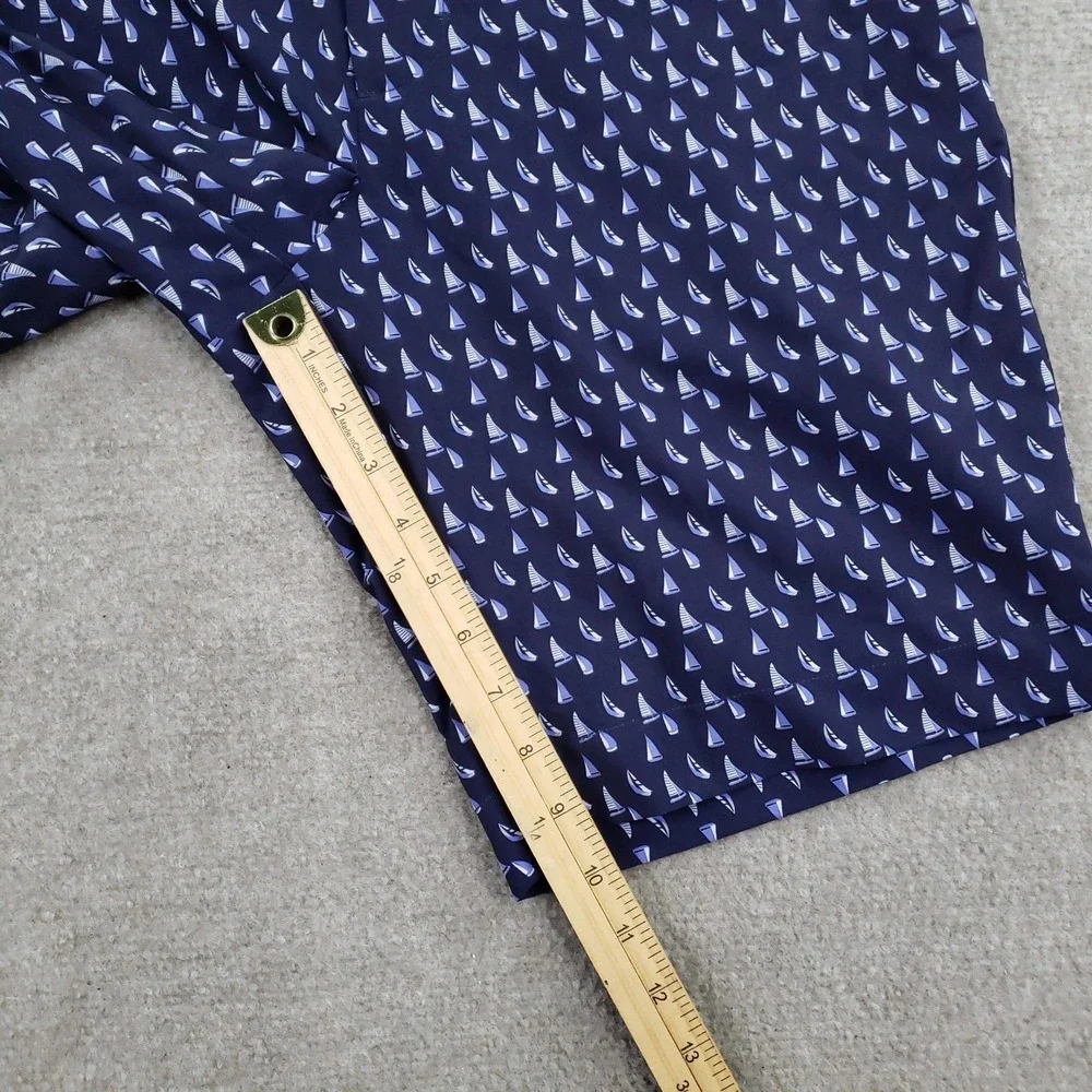 Fairway & Greene Shorts Mens 32 Blue Bermuda Stretch Pockets Sailboat Golf‎
